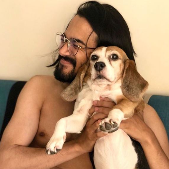 Bhuvan with his dog