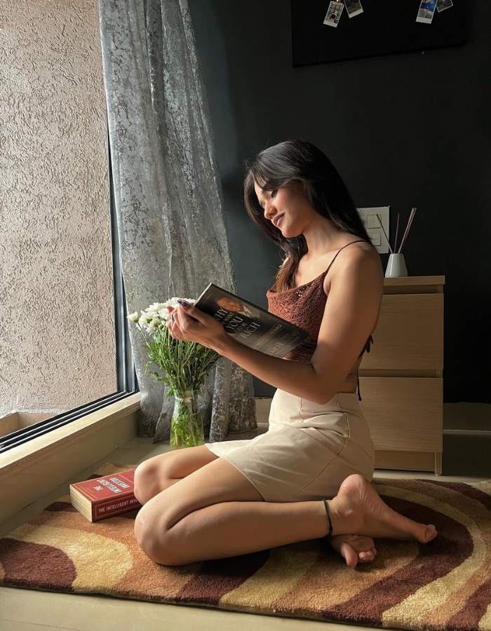 Just Janvi reading book