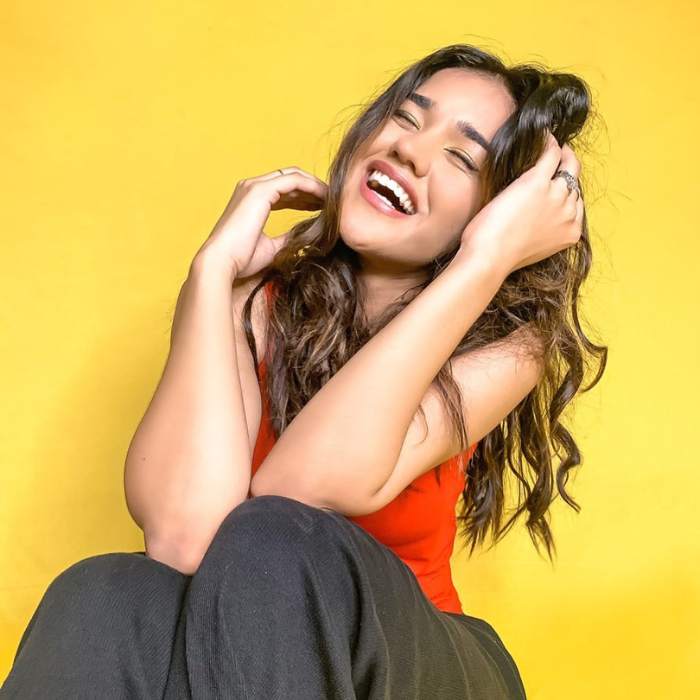 Just Janvi laughing